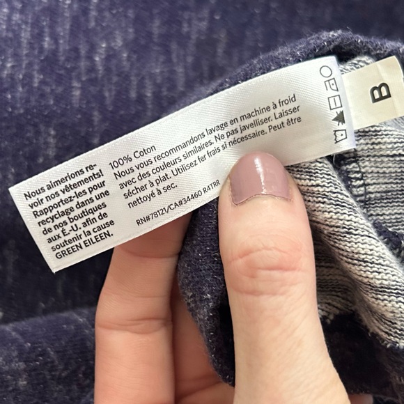 EILEEN FISHER 100% Organic Cotton Pullover Raglan Boxy Crewneck Sweatshirt Sz L - Picture 11 of 12